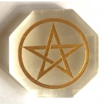 Selenite Charging Plate Pentagram